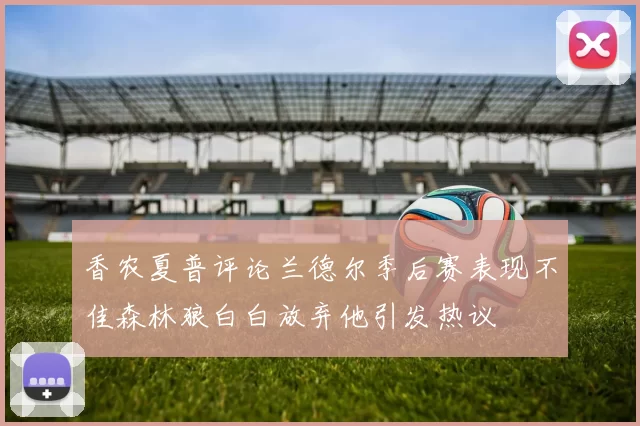 香农夏普评论兰德尔季后赛表现不佳森林狼白白放弃他引发热议